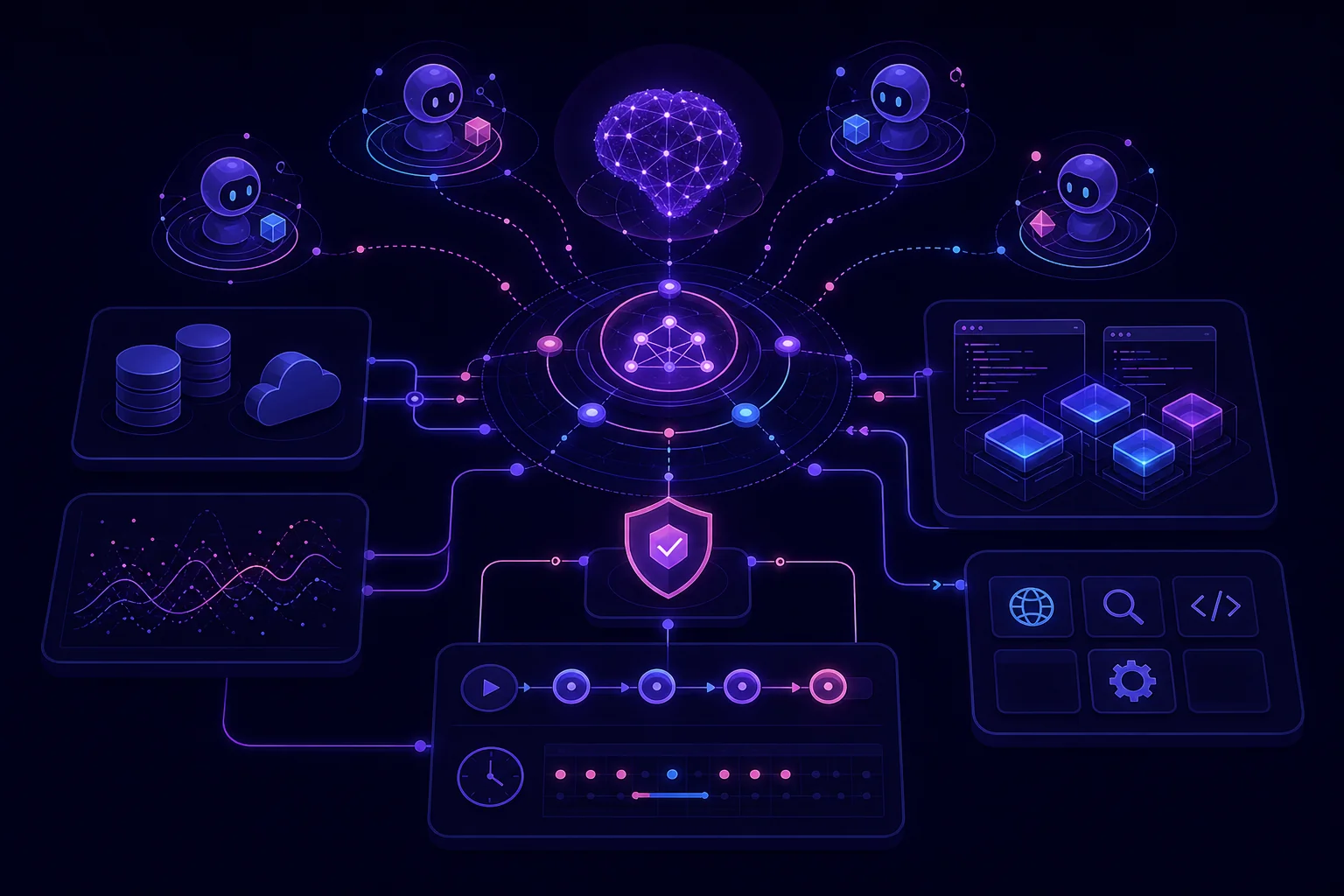 Compound AI systems connect Groq, E2B, and isolated agents with models, tools, data retrieval, and code execution.