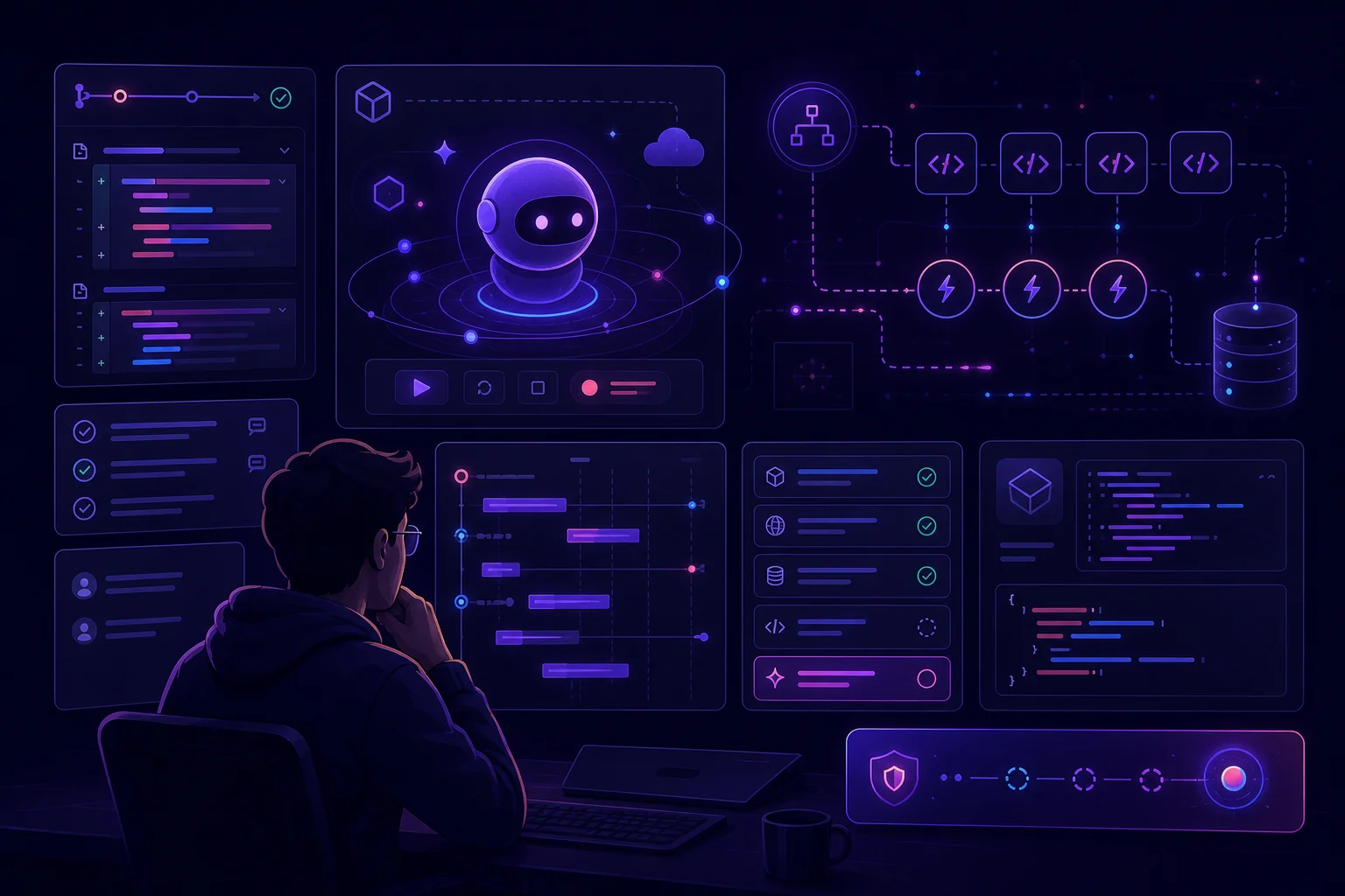 LangSmith Preview Builds showing an isolated agent deployment where teams compare pull request changes, tool calls, and traces before production.
