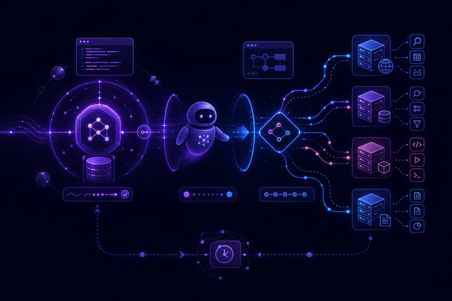 MCP in LangChain connecting stateful and stateless agents to tools, context, and elicitation workflows.