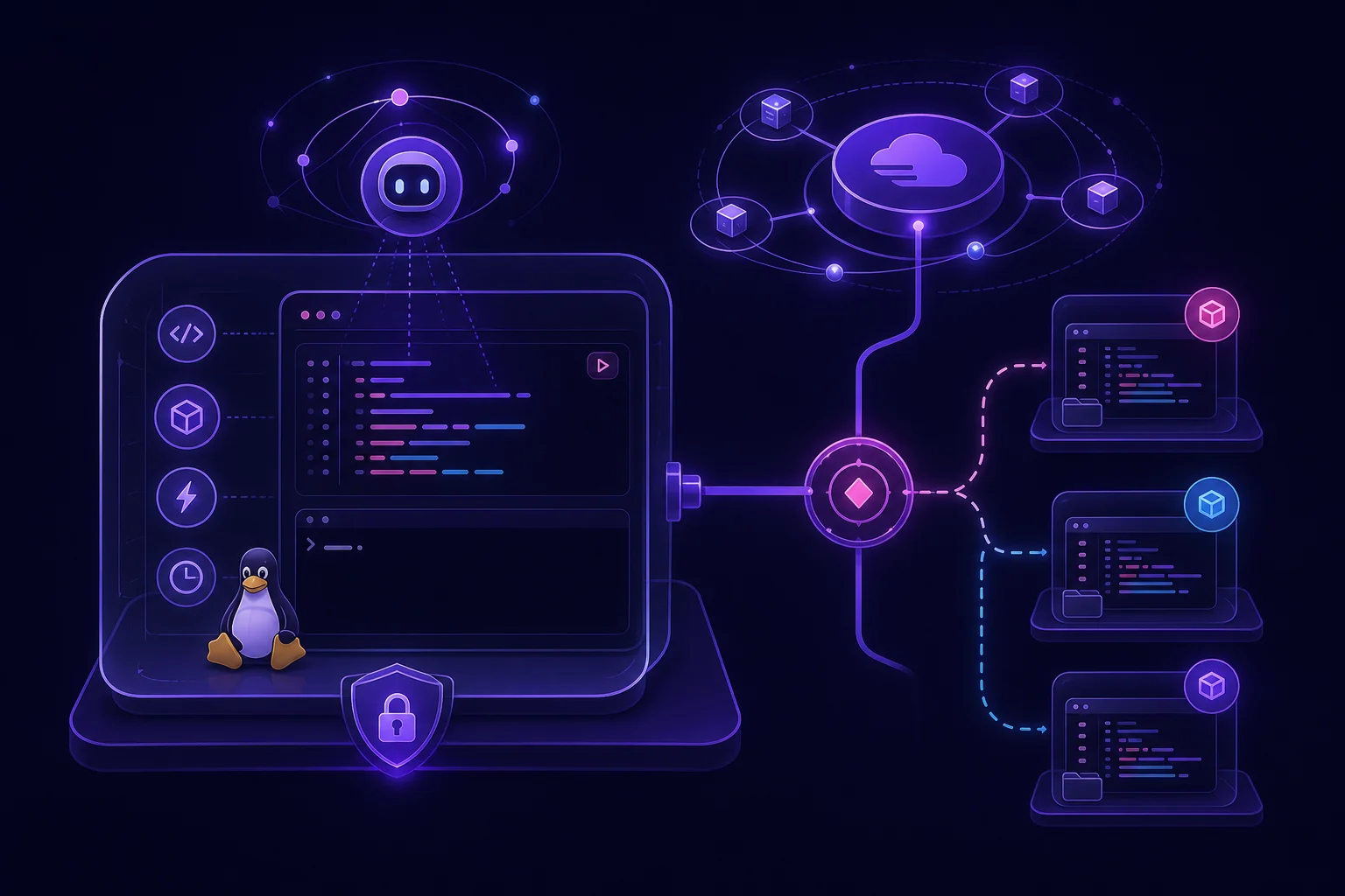 Railway Sandboxes provide isolated Linux environments for safely running agent code, tests, builds, and development commands.
