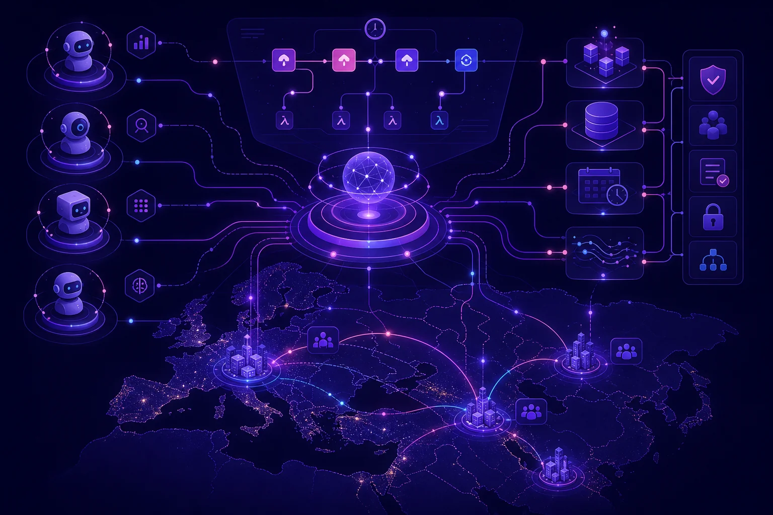 Scaling AI agents in large enterprises, with coordinated AI agents navigating architecture, governance, and workflow bottlenecks across Europe and the Middle East
